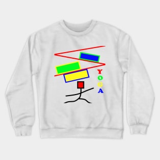 Colorful Yoga Pose Crewneck Sweatshirt